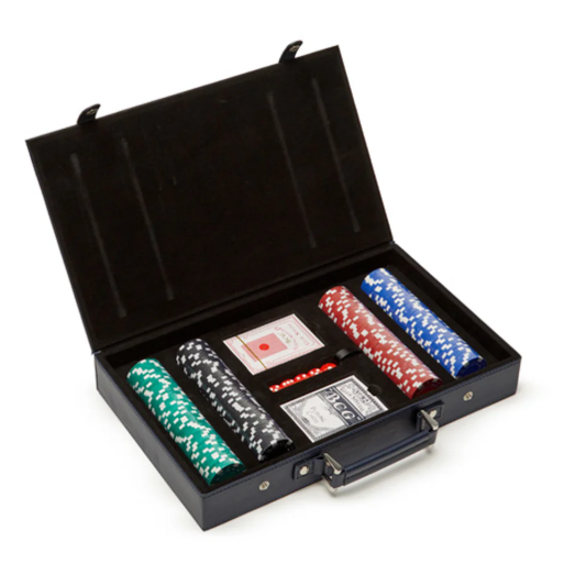 Set de Poker Logan, Azul Marino