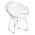 Silla con estructura de acero acabado plateado y asiento negro medidas 32.5x33x26.5
