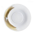 Plato de postre de porcelana blanca con orilla dorada coleccion gold stroke