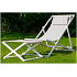 Cheslong  y footstool isaura con estructura clara y extil color gris claro