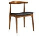 Silla de comedor tracy patas de madera asiento negro21.75 x19.5 x 29.25 "