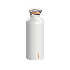 Botella termica de acero inoxidable color blanco con tapa color plateado 0.50 litro