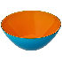 Bowl color naranja por dentro y celeste por fuera 25”