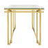 Mesa auxiliar de metal de 24 " color dorada