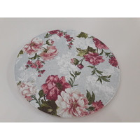 Plato base  con forro floral