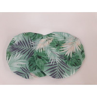 Set de 2 forro de  tela  para bases de madera diseno hojas