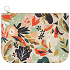 Cosmetiquera grande de zipper con diseño floral  color crema
