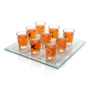 "Tablero De Vidrio Con 9 Shots de ""X y 0"""