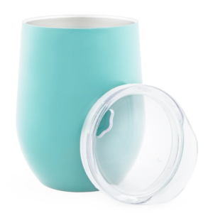 "Vaso para Vino Acero Inoxidable con Tapadera, Celeste"