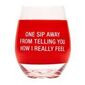 Vaso vino one sip away