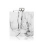 Licorera de 6 oz de acero inoxidable y marmol blanco