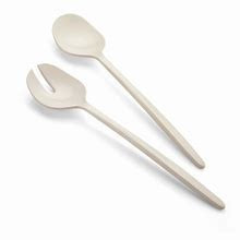 Set de cubiertos para ensalada terra color blanco 28 cm