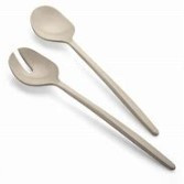 Set de cubiertos para ensalada terra color beige 28 cm