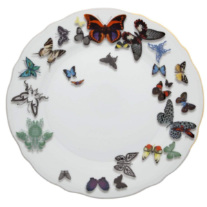 Plato hondo porcelana butterfly parade