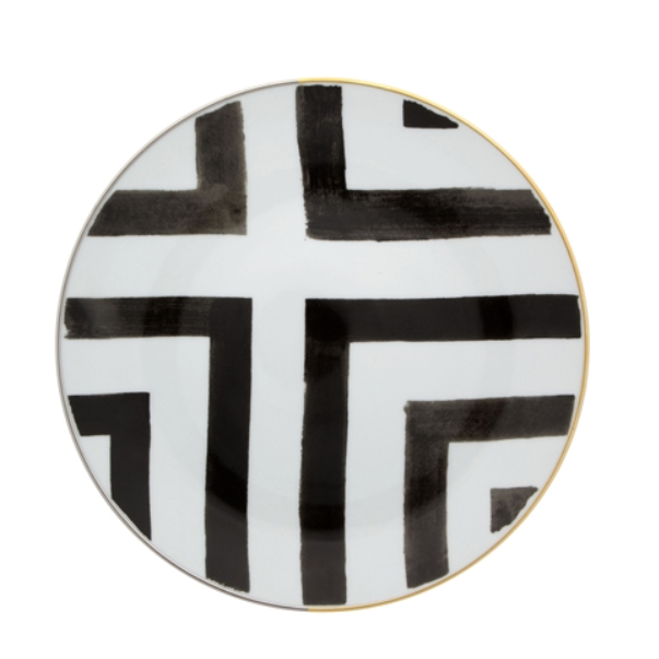 Plato para postre porcelana sol y sombra