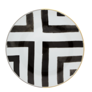 Plato para postre porcelana sol y sombra