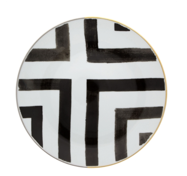 Plato para postre porcelana sol y sombra