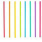 Pajillas bright color reusable straw 8 inch s/24
