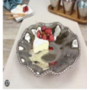 Plato servidor redondo porcelana plateado  10" x 10" x 2" pb