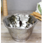 Bowl para ensalada color plateado de porcelana 8.5" x 8.5" x 3.5"
