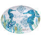 Plato ovalado de melamina 18" x 13.5"  bamboo beachcomber