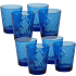 Set de 4 Vaso 16 oz diamante acrilico azul