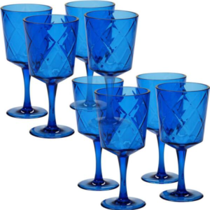 Set De 4 Copas Pequeñas Diamond Acrylic
