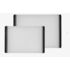 Set de 2 tablas para cortar color blanco con borde negro