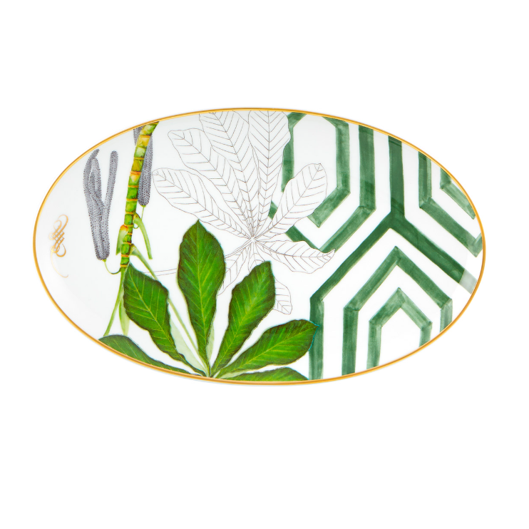 Bandeja Pequeña Ovalada de Porcelana, Amazonia