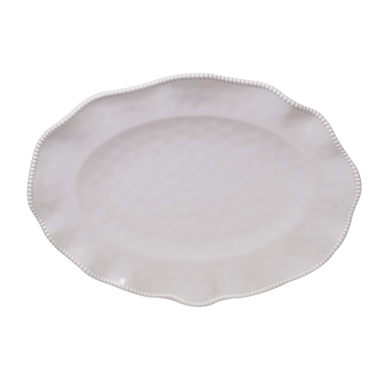 Fuente Ovalada Perlette Color Crema