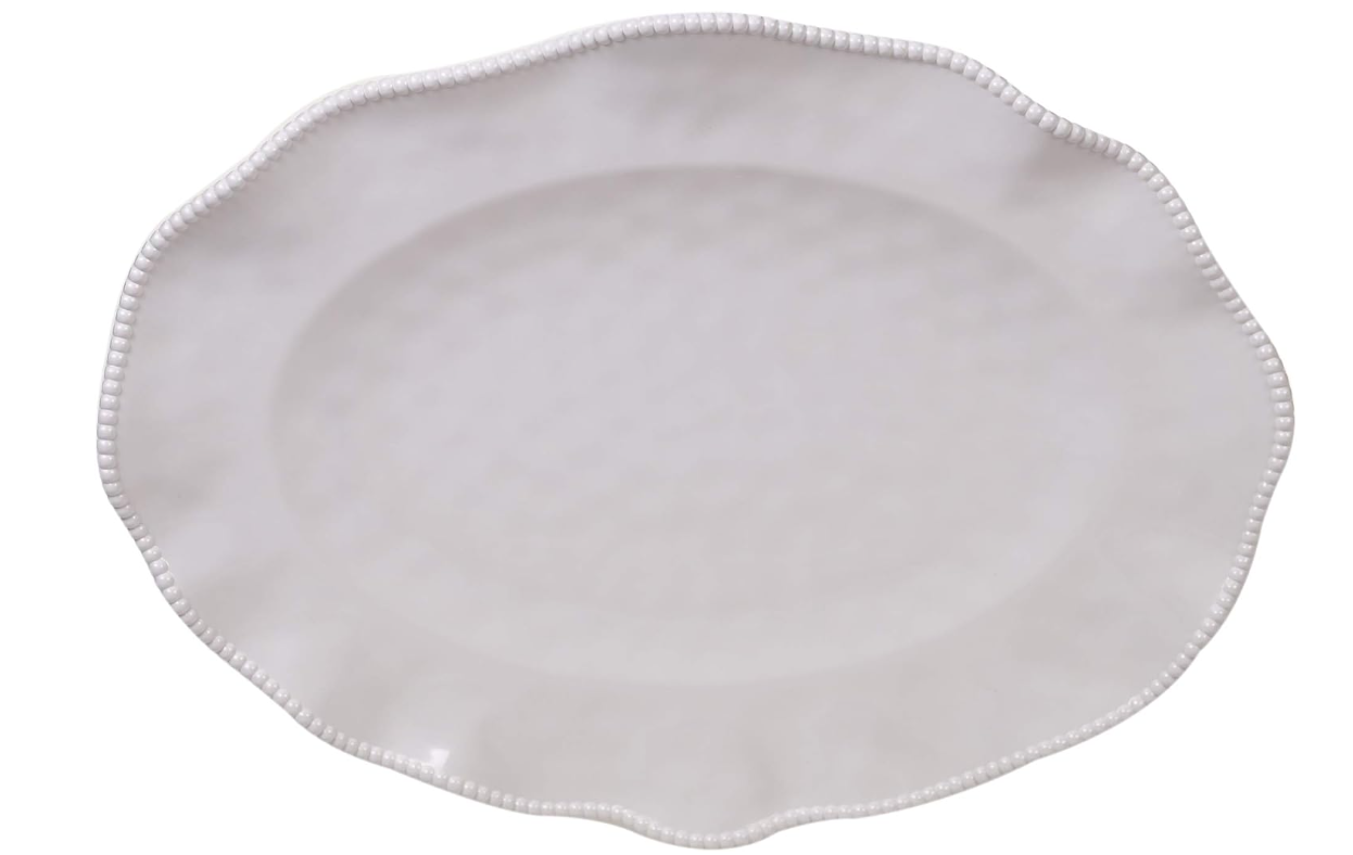 Fuente Ovalada Perlette Color Crema