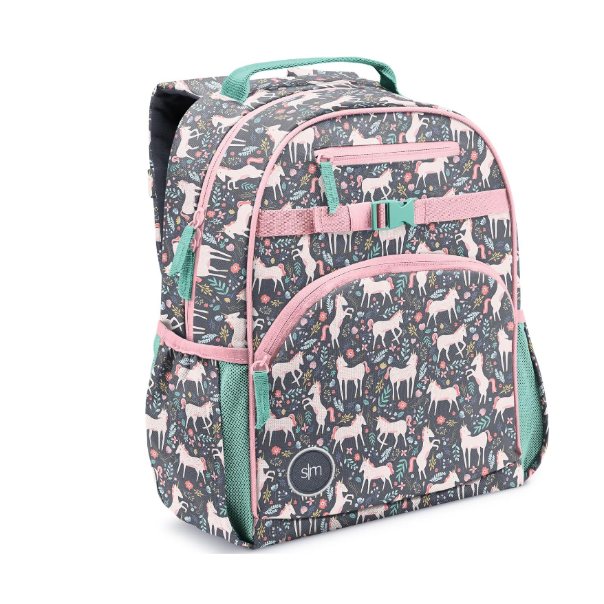 mochila infantil con diseno de unicornio en color gris 7 litros