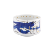 Taza 28 cl de porcelana azul folkifunki