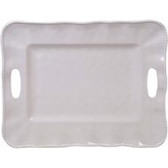 Bandeja rectangular de melamina crema 19 x15 colección perlette