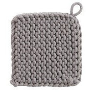 Base para articulos caliente de crochet color gris 8"