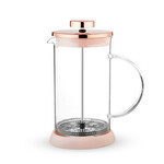 Mini infusor de te en vidrio y acero inoxidable color rosado 12 oz