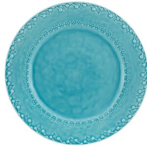 Set de 4 Platos Llano Flora, Azul