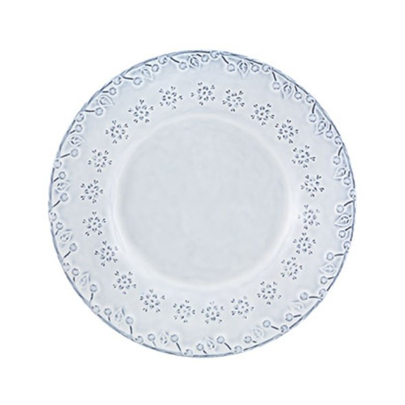 Set de 4 Platos de Postre Flora, Blanco