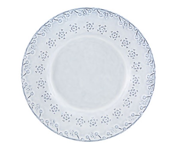 Set de 4 Platos de Postre Flora, Blanco