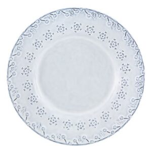 Set de 4 Platos de Postre Flora, Blanco