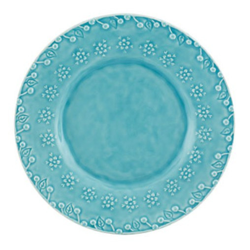 Set de 4 Platos de Postre Flora, Azul