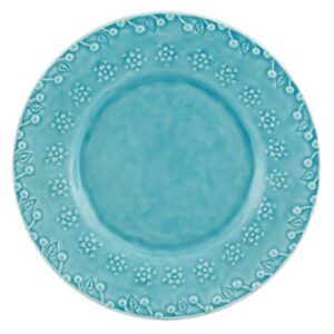 Set de 4 Platos de Postre Flora, Azul