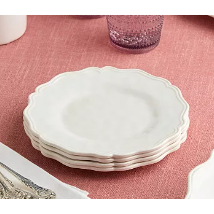 Set de 4 Platos de Ensalada Isabella Cream