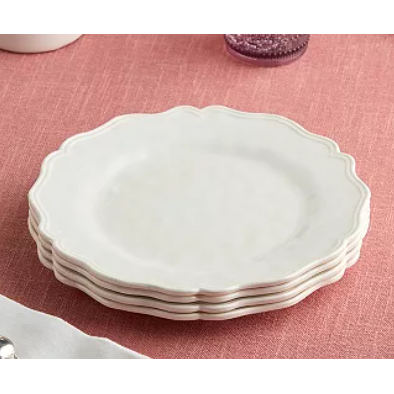 Set de 4 Platos Llanos Isabella Cream