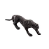 Escultura de resina con forma de leopardo color negro dimensiones 20"x4"x5"