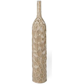 Vase decorativa de ceramica en forma de botella color verde medidas 2.35x4.00
