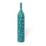 Vase decorativa de ceramica en forma de botella color cafe medidas 2.35x4.00