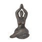 Estatua de resina mujer yoga namaste de 11" color negro