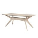 Mesa de comedor en madera color natural  71" x 38" x 29"