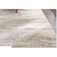 Alfombra de lana hecha a mano con matiz beige gris y blanco de 2.45 x 3.00 cm